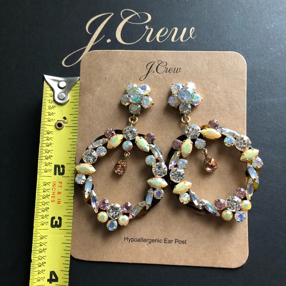 NWT J. Crew Crystal drop-hoop statement ea… - Picture 5 of 6